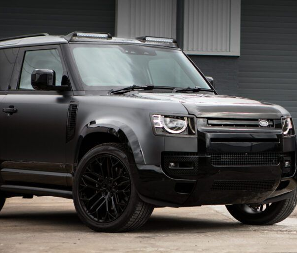 Defender L663 Gloss Black Roof Light Pod Kit 2-lamps