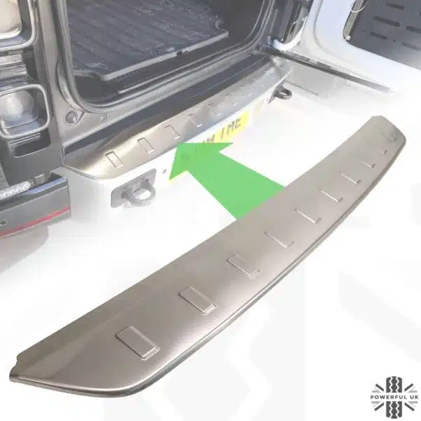 Rear Bumper Strip Stainless Steel L663 Silver