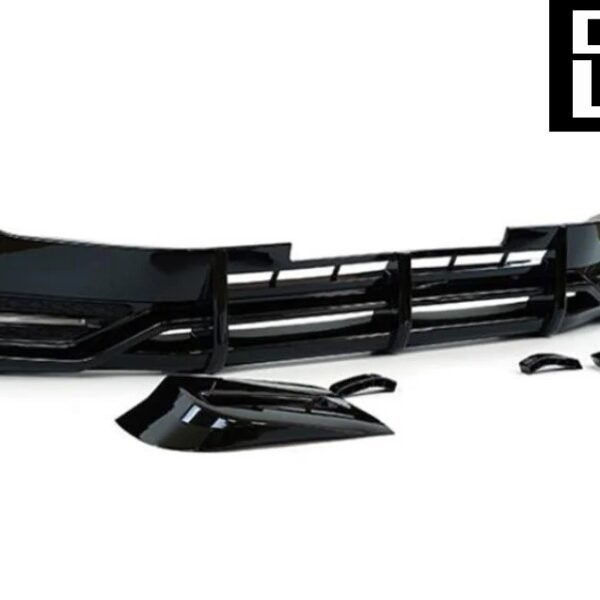 Front Bumper Spoiler mer DRL for Land Rover Defender L663 - Gloss Black