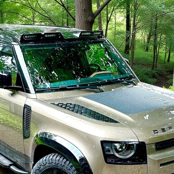 Defender L663 Gloss Black Roof Light Pod Kit 4-lamps