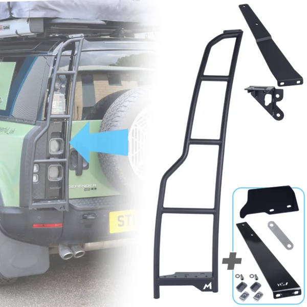 Defender L663 achterladder met top plate Terrafirma