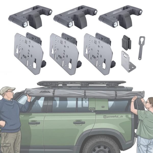 Home 12 Awning Pillar Mount for Expedition Roof Rack for Land Rover Defender L663 - Left - Luifel montage set
